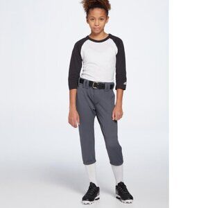 DeMarini Girls' Fierce Softball Pants, Gray, Girls Large